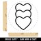Heart Love Trio Self-Inking Rubber Stamp for Stamping Crafting Planners